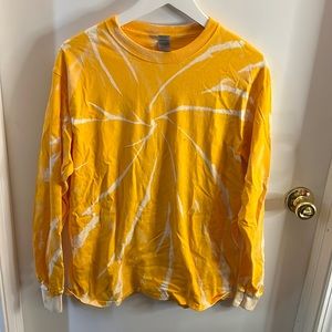 Yellow bleach tie dye